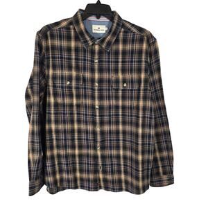 The Normal Brand Shirt Men's XXL Gray Orange Plaid Casual Normcore Grunge